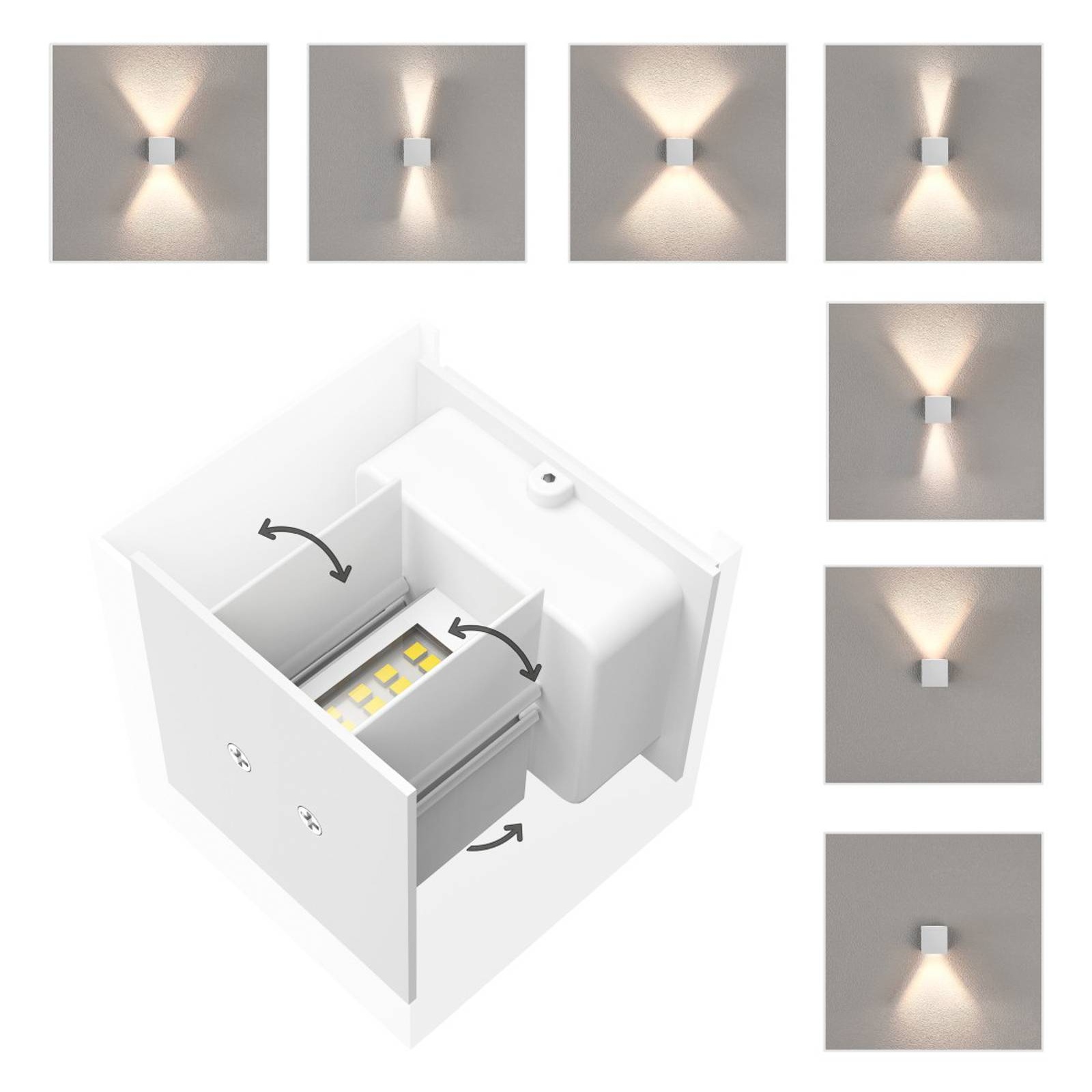 Bild von WLAN LED-Wandlampe, App-Steuerung, CCT, weiß