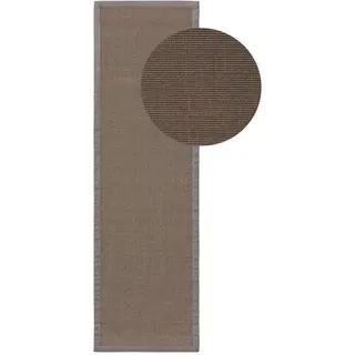 Kunstloft Sisalteppich Sana Grau 70x300 cm , Naturmaterialen , Beton Optik , Rechteckig , 70x1 cm , Gots , für Fußbodenheizung geeignet , Teppiche und Böden, Teppiche