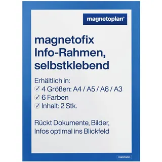 Magnetoplan Magnetrahmen Magnetofix blau A4 2 St.