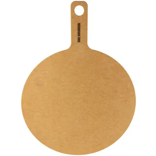 Rockingham Forge Holzfaser-Pizzabrett, natur, 40 cm Durchmesser für 16-Zoll-Pizza, Hygienisches Pizzabrett aus Holz, Rundes Schneidebrett, hitzebeständiger Pizzaschaufel aus Holz Spülmaschinenfeste