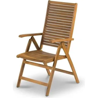 Verstellbarer Liegestuhl Fieldmann FDZN 4101-T, Akazienholz, 74 x 58 x 105 cm, 5 Positionen, Klappbar, 140 kg Tragkraft
