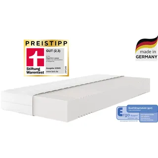 Komfortschaummatratze ÄLGDRÖM "Lasse, Matratze 90x200 cm, 140x200 cm & weitere Größen", weiß, B:90cm H:22cm L:200cm, Bezug: 100% Polyester, Matratzen, Komfortschaummatratze, in H2-H4, 90x200 cm (H4, 22cm) Stiftung Warentest "GUT (2,3)" getestet
