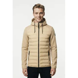 Strickjacke ICEPEAK "H SOFTSHELLJACKE ARZBERG", Herren, Gr. M, beige, Obermaterial: 80% Polyester, 14% Viskose, 6% Elasthan. Futter: 100% Polyamid. Wattierung: 100% Polyester, Strickjacken Strickjacke, mit fester Kapuze, aus Polyester, Viskose und Elasthan