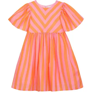 Sommerkleid DANAMADE "DANAMADE Dresses DLILOU", Mädchen, Gr. 134, orange, Obermaterial: 100% Polyester. Futter:100% Baumwolle, Kleider Sommerkleid