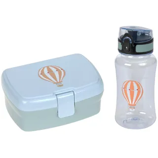 Lässig Brotdose & Trinkflasche Set - Lunch Set mit Lunchbox und Trinkflasche (460 ml)/Tiny Drivers Balloon