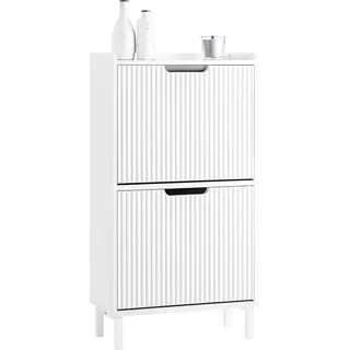 SoBuy Schuhkipper 50 x 90 x 19 cm geschlossen / weiß