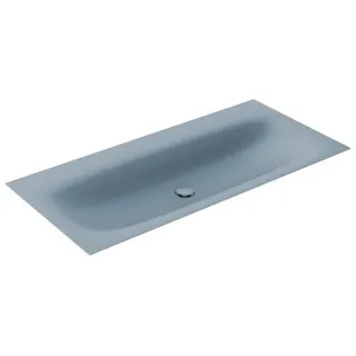 KEUCO EDITION 11 ART Einbauwaschtisch aus Stahl-Emaille, 1206x4x493mm, ohne Hahnloch, 32590531200, Farbe: Blue Satin