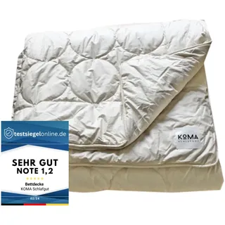 KOMA schlafgut Die Bettdecke 135x200cm (Ganzjahr) aus Kapokfasern, vegan, nachhaltig, Bio Premium Qualität Made in Germany, Allergiker geeignet, atmungsaktiv
