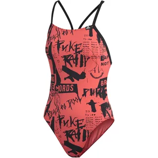 adidas Pro Suit Aop – Badeanzug – Damen XL rot / weiß