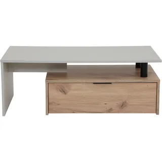 Hela Couchtisch &#34;DENNIS&#34;, grau (hellgrau, viking oak, hellgrau, viking oak, hellgrau), B:110cm H:40cm T:55cm, Tische, Couchtisch, Stauraum mit Schubkasten, Breite 110 cm