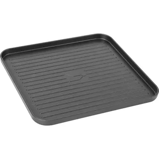Brunner 0708029N Devil Plancha Ribbed, Grillplatte für Gasherde Devil mit Kartusche, geriffelte Antihaft-Oberfläche 25,5 x 24,4 x 2,2 cm und Gewicht 620 g