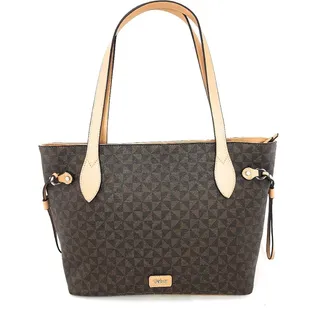 Gabor Barina Damen Shopper Umhängetasche Reißverschluss Groß Braun