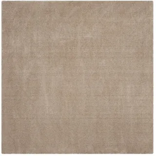 SAFAVIEH Zottelig Teppich für Wohnzimmer, Esszimmer, Schlafzimmer - Velvet Shag Collection, Kurzer Flor, Hell beige, 201 X 279 cm