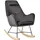 Schaukelsessel Samt 48 x 116 x 92 cm Grau