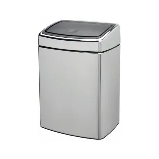 Brabantia Abfalleimer Touch Bin, 10 Liter, Eleganter und effizienter Abfallbehälter, Farbe: Brilliant Steel