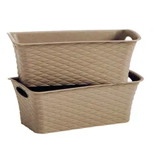 LEGA Korbkorb Rattan, Mehrfarbig, 26 x 14 x 9 cm,