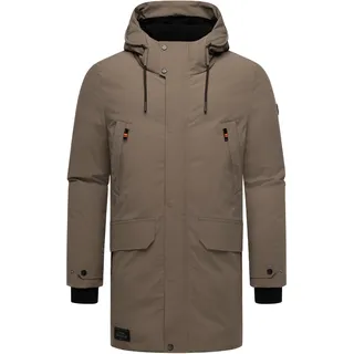 Wintermantel STONE HARBOUR "Wintermantel Kitraan XX", Herren, Gr. L, braun (stone braun), Obermaterial: 100% Polyester PES.  Obermaterial: Futter: 100% Polyester PES. 100% Polyester PES., Mäntel Wintermantel