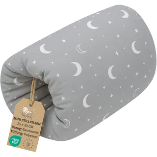 Stillkissen klein Breastfeeding und Nursing Pillow für unterwegs 20 cm - Stillmuff Armkissen und Lagerungskissen Baby Arm Still Kissen aus weicher Baumwolle Oeko-Tex Monde