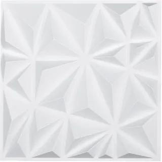 Vevor 3D-Wandpaneele 33er-Set, 30x30 cm PVC-Moderne minimalistische Wandverkleidung, 2,97 m2 Deckkraft, Wanddeko, Inneneinrichtung für Decke, Schlafzimmer, Wohn- und Spielzimmer, Mattweiß