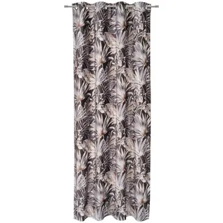 Esposa Ösenvorhang , Braun , Textil , Blätter , 140x245 cm , DIN EN ISO 50001, DIN EN ISO 9001, Oeko-Tex® Standard 100 , Heimtextilien, Vorhänge, Fertigvorhänge, Ösenvorhänge