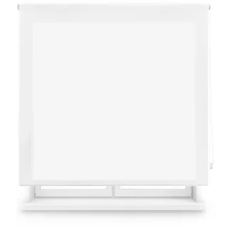 Blindecor Transparentes Rollo nach Maß | Rollo nach Maß | gebrochenes Weiß | 110 x 250 cm (Breite x Höhe) Stoffgröße 107 x 245 cm | lichtdurchlässiges Rollo für Fenster