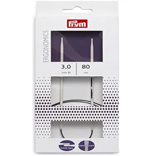 Prym Rundstricknadeln Ergonomics 80 cm 3,00 mm, Alabasterweiß