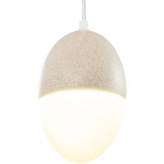 Paco Home Pendelleuchte »GREGG«, 1 flammig, Leuchtmittel E27   ohne Leuchtmittel, LED, E27, Lampe Für Wohnzimmer Esszimmer Küche, Höhenverstellbar, beige