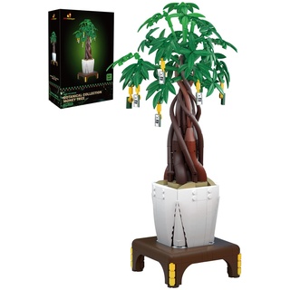 JMBricklayer Bonsai-Baum-Bausatz für Erwachsene 20008 - Geldbaum-Bauspielzeug zum DIY Projekte, Pflanzen Home Deko Set, Botanical Collection Klemmbausteine Sammel-Set – Geschenk für Frauen Männer