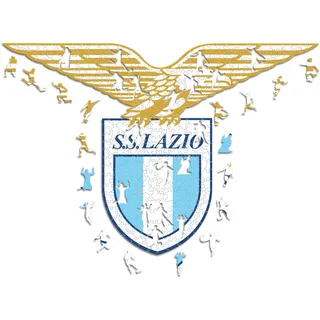 Iconic Puzzles, Lazio Logo, offizielles Produkt, Holzpuzzle für Erwachsene und Kinder, 100% nachhaltiges Holz, Größe M, 250 Stück