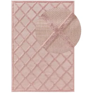benuta Nest Outdoorteppich Bonte Rosa 80x150 cm , Textil , Rechteckig , 80x150 cm , Oeko-Tex® Standard 100 , wasserabweisend , Teppiche und Böden, Teppiche, Outdoorteppiche