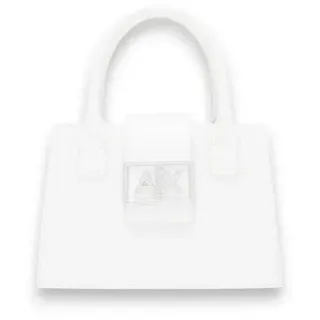A|X Armani Exchange für Damen. XW000306AF12039U0011 Weiß Struktur Handtasche (OSFA), Lässig, Polyester