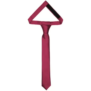 Ladeheid Kinder Krawatte für Jungen - Eleganter glänzender Look, Vorgebunden mit einem Klettverschluß, Perfekt für besondere Anlässe - Stilvolle Ansteckkrawatte TKS (31cm x 4cm, Weinrot)