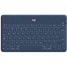 Logitech Keys-to-Go Kabellose Tablet-Tastatur, Bluetooth, iOS-Sondertasten, Ultraleicht & Geräuschlos, 3-Monate Akkulaufzeit, Fürs Tablet und Smartphone, Skandinavisches QWERTY-Layout, Blau