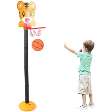 Drfeify Basketball Hoop Stand, Kunststoff Kinder Indoor Outdoor Cartoon Hebestation Basketball Hoop Stand Kid Sport Ziel Spielzeug