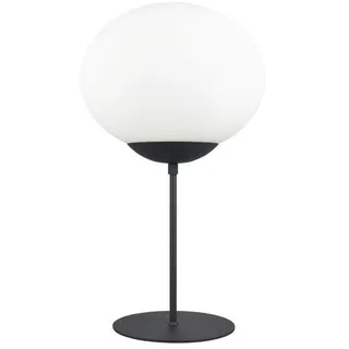 Trio Leuchten Tischleuchte , Schwarz, Weiß , Metall, Glas , 52 cm , Schnurschalter , Lampen & Leuchten, Innenbeleuchtung, Tischlampen, Tischlampen