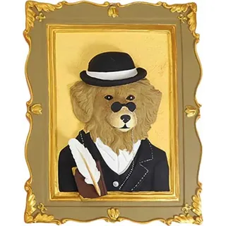 3D-Gemälde - Flachrelief Gentleman Dog
