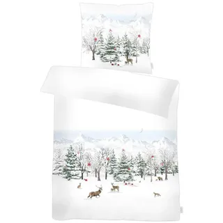 APELT Anton Flanell Winterlandschaft Flanell 135 x 200 cm + 80 x 80 cm