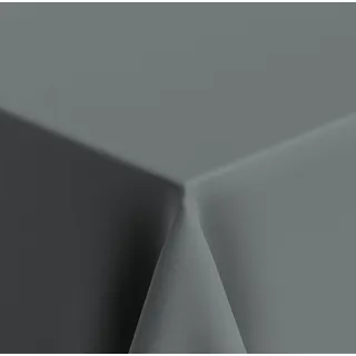 Venilia Tischdecke Uni Grau, Tischtuch, Tischwäsche, Tischdeko, bügelfrei, aus Polyester, rechteckig, 1,5 x 2,4m, 59537