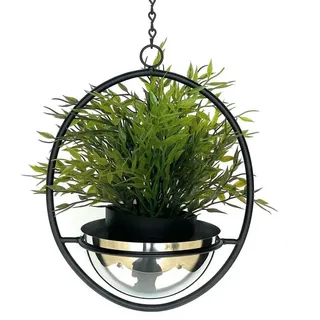 DanDiBo Ambiente Blumenampel 22 x 43 cm Silber