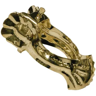 GARDINIA Donauklammern für Caféhaus- und Vitragestangen, Stabil, 6 Stück, Ø 16 mm, Messing