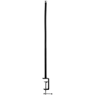 APS -VALUMO- Schraubkammer + flexibler Arm 4,5 x 4 cm, H: 64 cm, bestehend aus 3 Elementen: Schraubhalterung, Stab, flexibler Arm, Metall, schwarz, OHNE LEUCHTKOPF