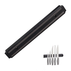 Bild von Magnetleiste Wand, Gerätehalter, magnetische Küchenleiste, Messer & Werkzeug, Kunststoff, 33 cm breit, schwarz, 1 Stück
