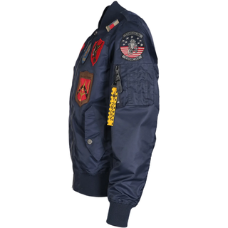 Bomberjacke TOP GUN "Bomberjacke TG2024001", Herren, Gr. S, schwarz (navy), Obermaterial: 100% Nylon NY. Futter: 100% Baumwolle CO., Jacken Bomberjacke