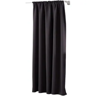 WOLTU Thermovorhang, Verdunklungsvorhang für Wohnzimmer Schlafzimmer, Blickdicht, mit Kräuselband für Schiene, 250g/m2 Schwere Wärmeisolierende, 135 x 245 cm, Anthrazit