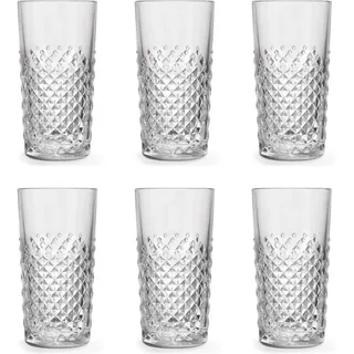 Libbey - Carats - Longdrinkglas, Cocktailglas, Cooler - 420 ml - 6er Set - Spülmaschinenfest