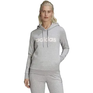 adidas Damen W Lin Ft Hd Kapuzenpullover, Dark Grey Heather/Clear Pink, S EU