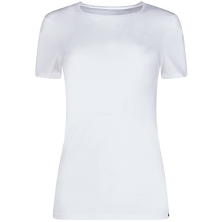 SKINY Damen T-Shirt, Baumwolle, Rundhalsausschnitt, Kurzarm, einfarbig Weiß 44