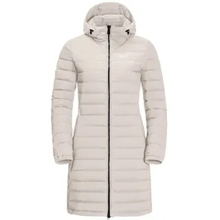 Jack Wolfskin Winter-Daunenmantel Glowing Mountain Coat (winddicht, warm, PFC-frei) hellgrau Damen