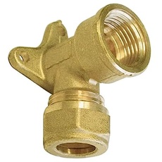 Sanitop-Wingenroth Klemmring-Wandscheibe, 15 mm x Typ 1/2“ IG, Fitting mit einer Muffe, Sanitärinstallation, Messing, 121286