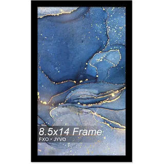 Fxojyvo Bilderrahmen, 21,6 x 35,6 cm, schwarzer Rahmen für Bilder, Poster, Fotos, leicht und hochtransparent, 21,6 x 35,6 cm, 1 Packung, Schwarz